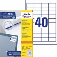 Univerzální etikety AVERY QuickPEEL, 48,5x25,4 mm, 200 listů, A4, bílé - 3657-200