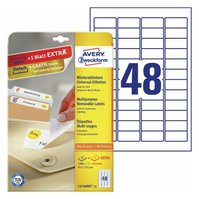 Snímatelné etikety AVERY Stick&Lift, 45,7x21,2 mm, A4, bílé - L4736REV-25