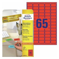 Mini etikety AVERY snímatelné Stick&Lift, 38,1x21,2 mm, 20 listů, červené - L4790-20