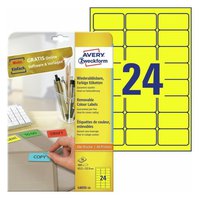 Mini etikety AVERY snímatelné Stick&Lift, 63,5x33,9 mm, 20 listů, žluté - L6035-20