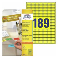 Mini etikety AVERY snímatelné Stick&Lift, 25,4x10 mm, 20 listů, žluté - L6037-20