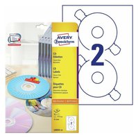 Etikety na CD AVERY, průměr 117 mm, 100 listů, A4, bílé - L6043-100