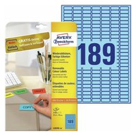 Mini etikety AVERY snímatelné Stick&Lift, 25,4x10 mm, 20 listů, modré - L6048-20