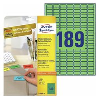 Mini etikety AVERY snímatelné Stick&Lift, 25,4x10 mm, 20 listů, zelené - L6049-20