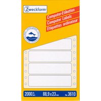 Etikety AVERY pro potisk v jehličkových tiskárnách a ruční popis, 88,9 x 23 mm, bílé - 3610