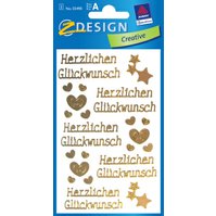 Zlaté lepící nápisy "Herzlichen Glückwunsch" Z-DESIGN - 55490